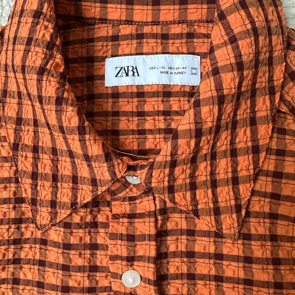 Zara Short Sleeve Button Up Casual Shirt Bundle Large - Picture 2 of 9